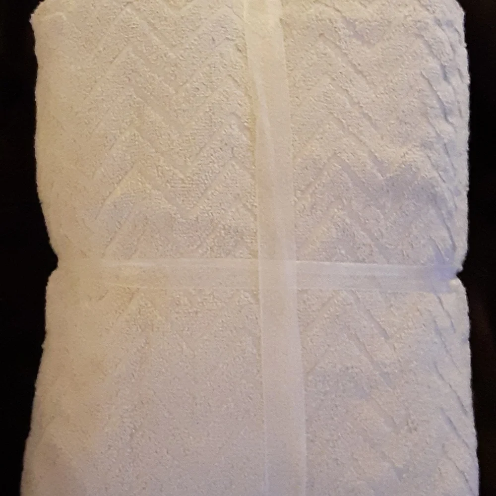 Spa Home Espalma Bloomingdale's 100% cotton 6 pc towel set Chevron taupe…New $40